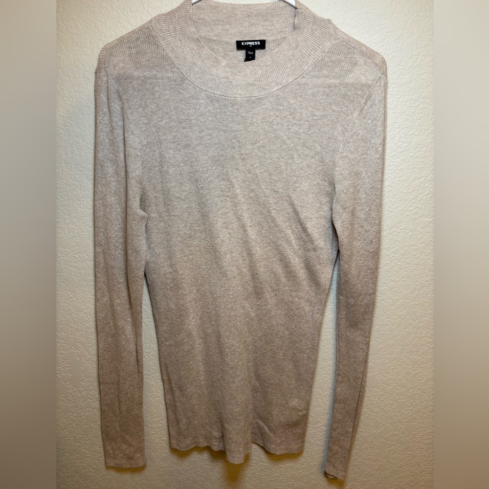 Express Taupe Knit Pullover